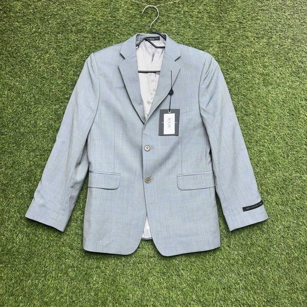 John Varvatos Blazer Boys 14R Youth Blue 100% Wool Two Button Front NWT